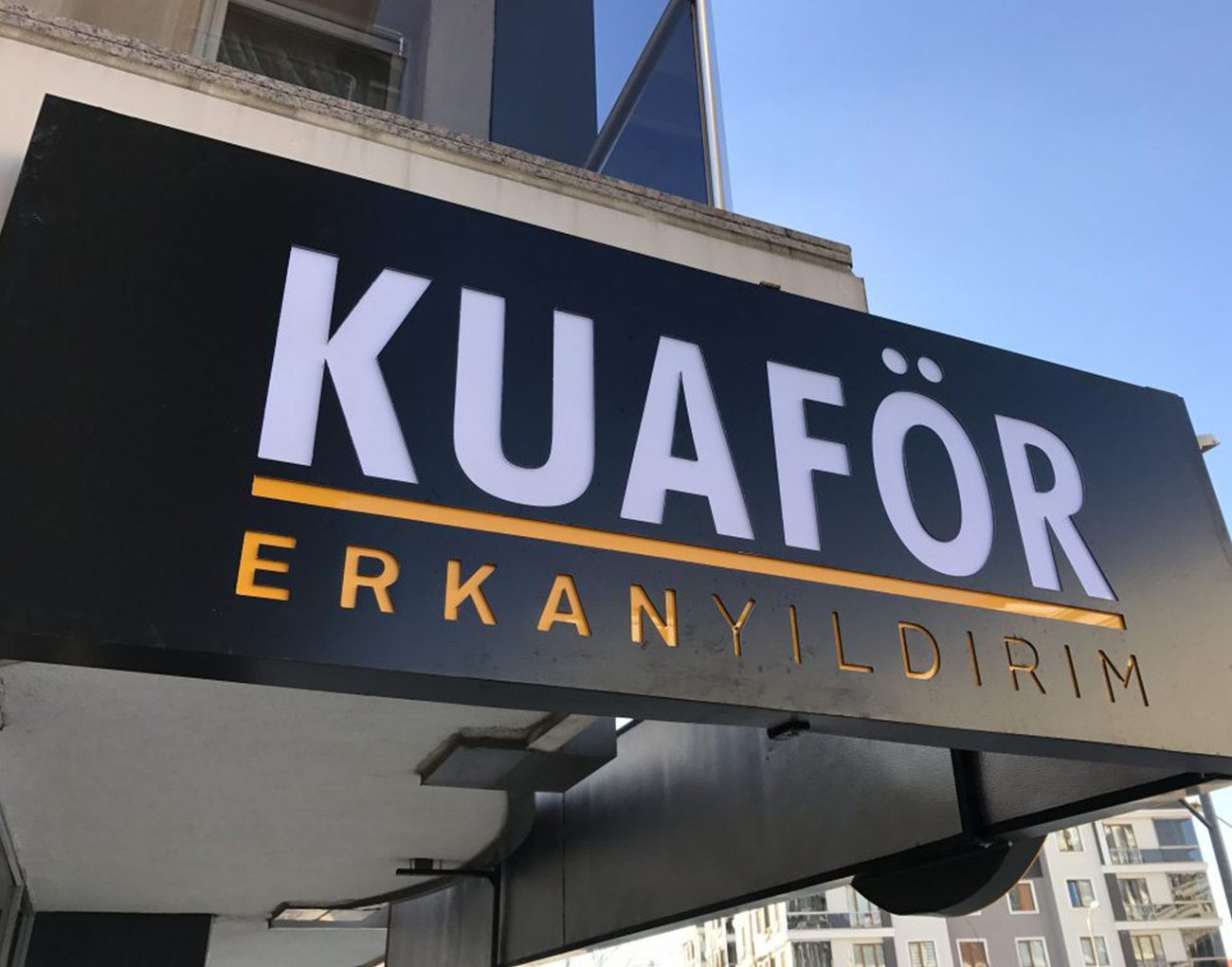 Kuaför Erkan Yıldırım — CNC Oyma Tabela